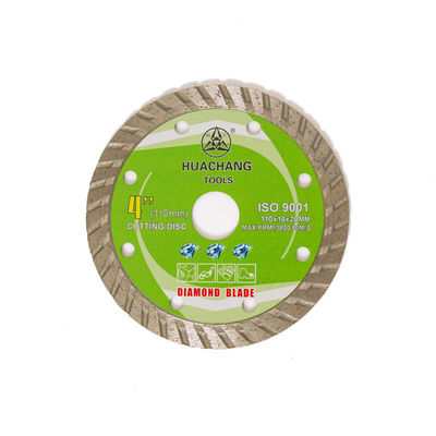 Prensa fría 4.3inch ‘110×1.2/1.8×10×20m m Turbo Diamond Blade For General Purpose, de cerámica, de mármol y concreto