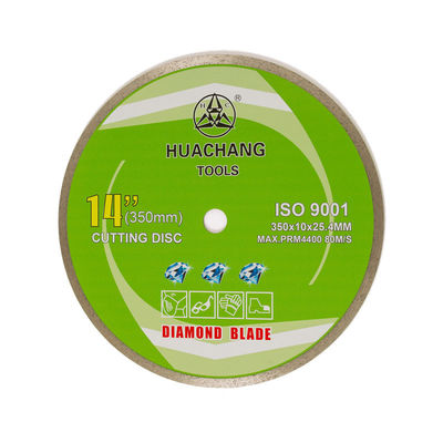 Pulgada fría 350×2.2/3.2×10×25.4mm×24T Rim Diamond Blade For Angle Grinder continuo de la prensa 14