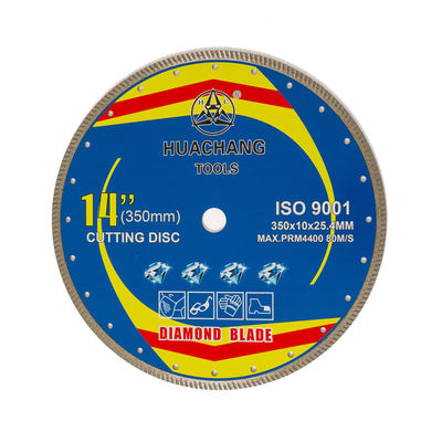 Cuerpo de acero de alta calidad caliente de Diamond Blade 65Mn de la porcelana de la prensa 14inch ‘350×2.2/3.2×10×25.4m m con vida que corta larga