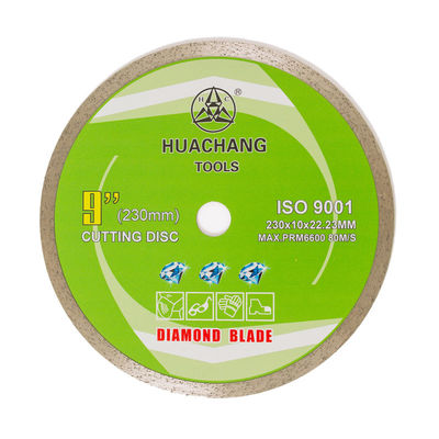Larga vida continua fría de la prensa 9inch 230×1.8/2.6×10×22.23m m Rim Diamond Blade For Ceramic With