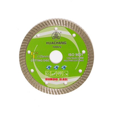 Prensa fría 5inch ‘125×1.2/2.0×10×22.23m m Turbo Diamond Blade For General Purpose, de cerámica, de mármol y concreto