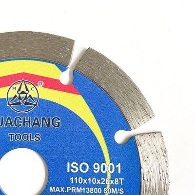 Prensa caliente	110×1.2/1.8×10×20×8T dividió la cuchilla Diamond Saw Blade For Ceramic, la teja, el granito, el mármol, el hormigón y el ladrillo en segmentos