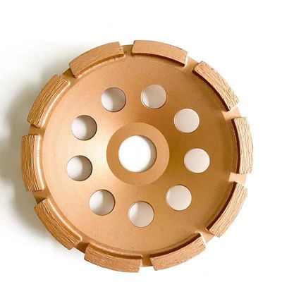 fila soldada con autógena laser Diamond Cup Wheel For Concrete, piedra, materiales de 5inch 125×10T (30×5×7.2) ×22.23mm sola de construcción duros