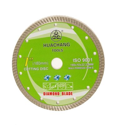 Prensa fría 6inch ‘180×1.6/2.6×10×22.23m m Turbo Diamond Blade For General Purpose, de cerámica, de mármol y concreto
