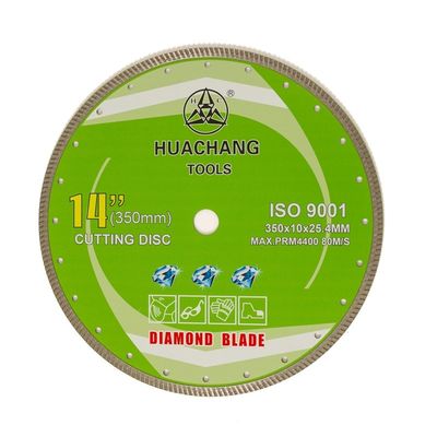 14inch ‘350×2.2/3.2×10×25.4m m Turbo Diamond Blade Cold Press For de fines generales, de cerámica, de mármol y concreto