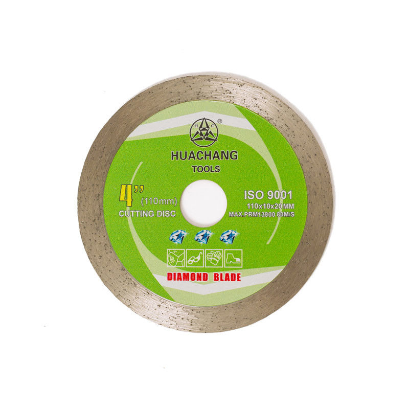 la prensa fría Rim Diamond Blade For Ceramic continuo de 4.3inch 110×1.2/1.8×10×20m m, vetea con vida que corta larga
