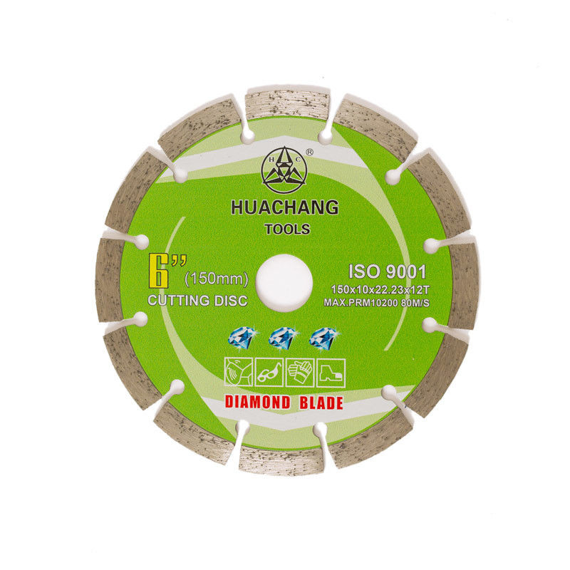 Prensa fría 6inch ‘Diamond Blade For General Purpose dividido en segmentos 150×1.4/2.0×10×22.23×12T, piedra y OEM concreto