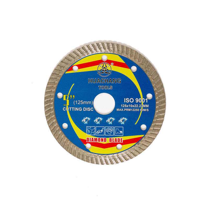 Cuerpo de acero de alta calidad de Diamond Blade 65Mn de la porcelana de la prensa caliente 5inch ‘125×1.2/2.0×10×22.23m m con vida que corta larga