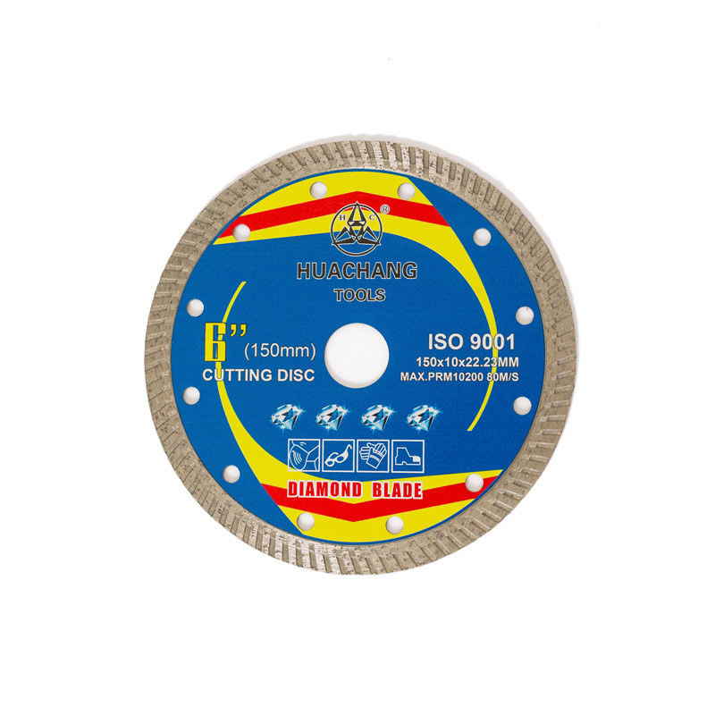 Cuerpo de acero de alta calidad de Diamond Blade 65Mn de la porcelana de la prensa caliente 6inch ‘150×1.4/2.4×10×22.23m m con vida que corta larga