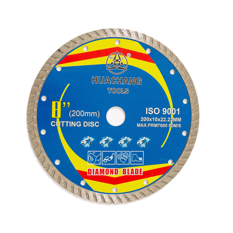 Cuerpo de acero caliente de alta calidad de Diamond Blade 65Mn de la porcelana de la prensa 8inch ‘200×1.6/2.6×10×22.23m m con vida que corta larga