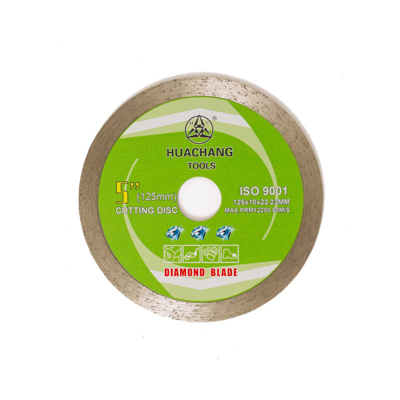 5inch de alta calidad 125×1.2/1.8×10×22.23m m Rim Diamond Blade For General Purpose continuo, de cerámica, de mármol y concreto