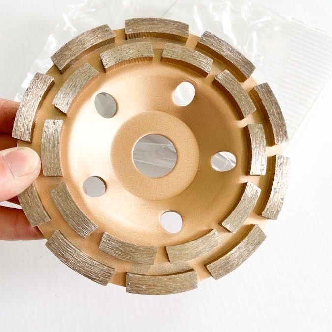 115m m 4-1/2 adentro. Doble doble Diamond Cup de Diamond Cup Wheel For Stone de la fila